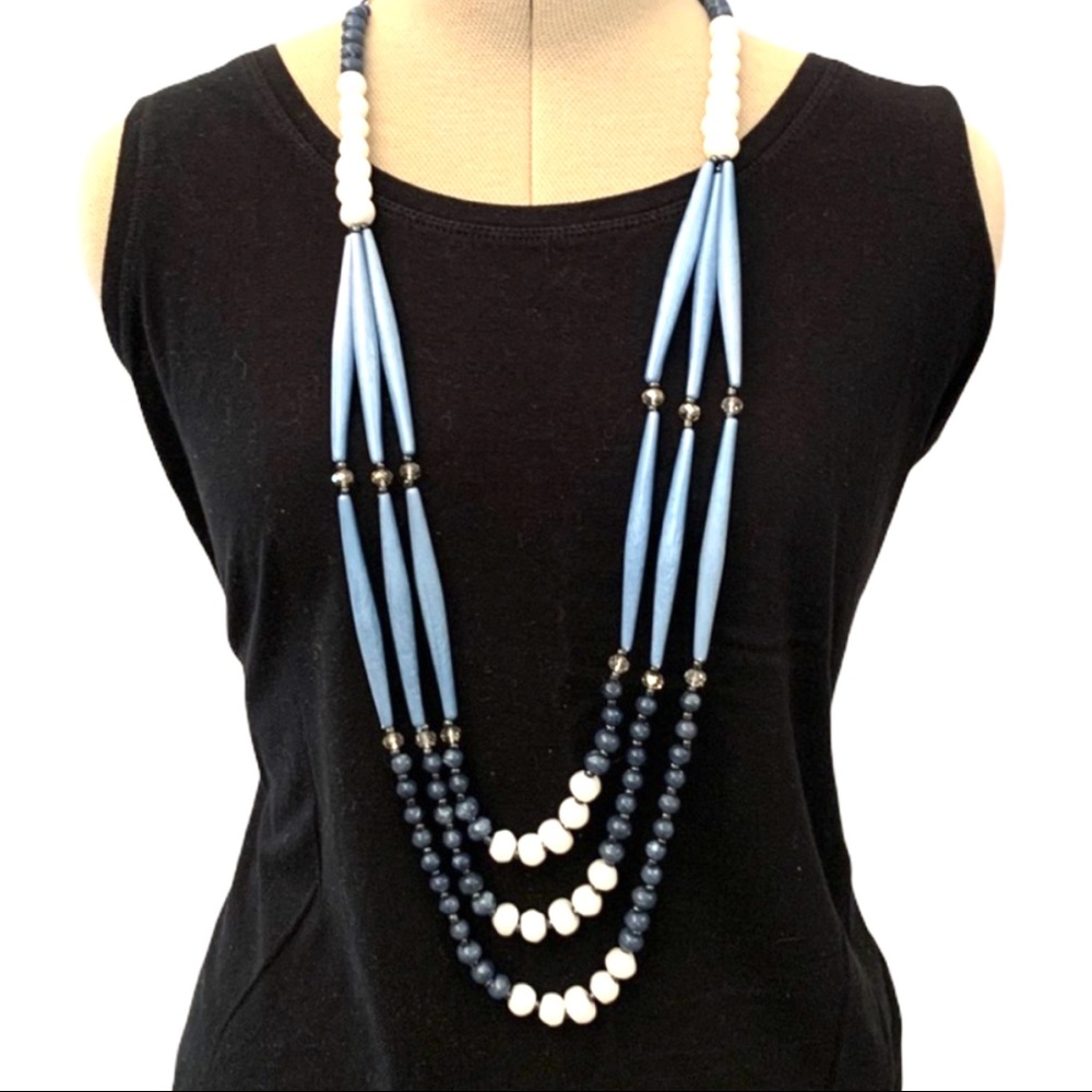 Multi strand beaded necklace